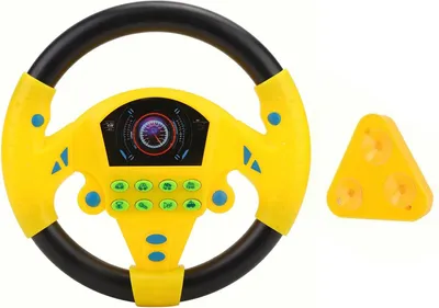 Immagine prodotto di Volante di guida simulato per bambini, divertente, educativo, nero e giallo