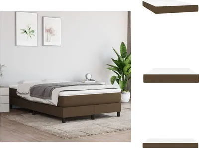 Image de vidaXL Matelas à ressorts ensachés Marron foncé 120x200x20 cm Tissu - Matelas