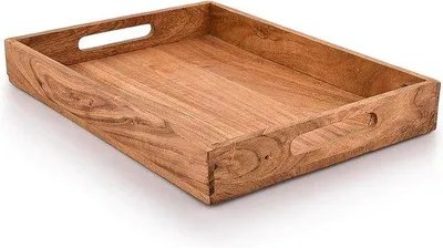 Obrázek produktu pro Obdélníkový dřevěný podnos 36 x 23 cm na nápoje a občerstvení