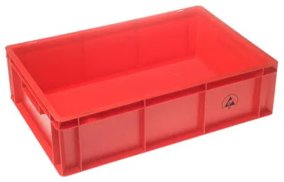 Produktbild von Warmbier Lagerbehälter IDP-STAT, ESD, 600 x 400 x 170 mm, rot 5311.R.34