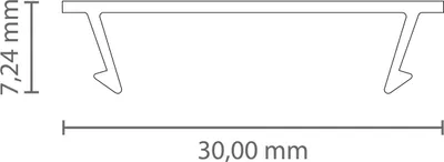 Produktbild von PC51-24 FLAT Abdeckung 2 m – für LED Profil Exo-N3/N4 | opal