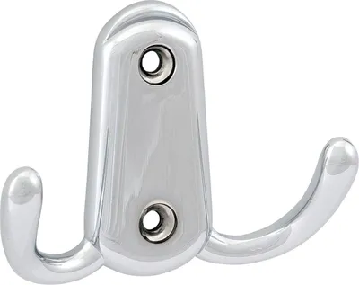 Produktbild von Mantelhaken Canelli Breite 78 mm, Höhe 55 mm, Zinkdruckguss verchromt poliert
