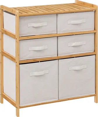 Image de Eazy Living Armoire à paniers 6 paniers Bourgogne