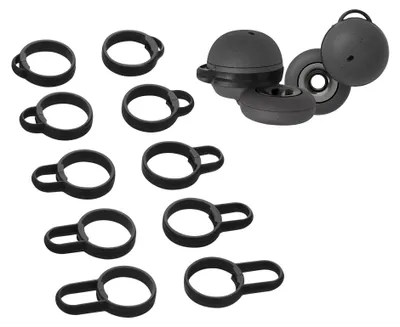 Produktbild von kwmobile 5x Ohrbügel kompatibel mit Sony Linkbuds WF-L900 - 5 Größen - Silikon Haken Ohrstöpsel - Bügel für In-Ear Kopfhörer - Schwarz