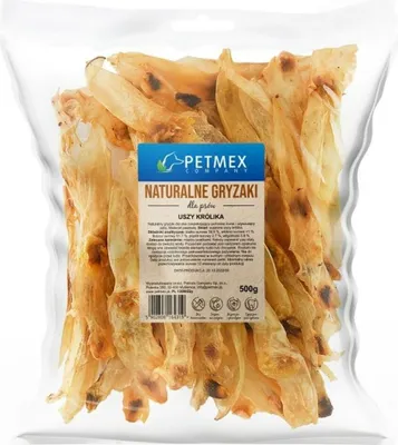 Obrázok produktu pre PETMEX Králičie uši - pochúťka pre psov - 500 g