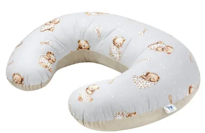 Produktbild von Pepi Stillkissen mit Velvet - Stillhorn Stillhörnchen kleines Baby Still Kissen für Füttern von Babys Neugeborene Breastfeeding - Sleeping Teddy Bear