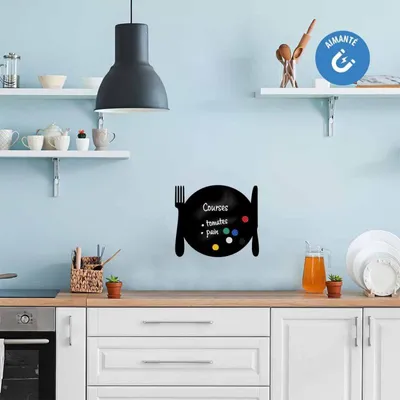 Immagine prodotto di DIMEXACT - DIMEXACT Slate Stecker Plass, gesso e gesso, cancellabile, magnetizzato, Lunghezza: 48 x W -Felt Board: 56 cm: 56 cm