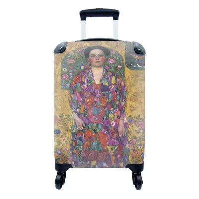 Produktbild von MuchoWow® Koffer Handgepäck Trolley Rollkoffer Kleine Reisekoffer mit 4 Rollen - Porträt von Eugenia Primavesi - Gustav Klimt - Cabin Size < 55x40x23 cm & 55x40x20 cm - Fotokoffer - Kabinenkoffer - Boardgepäck - Reise-Box - Reisekoffer - Reisegepäck - Koffer mit Bild - Trolley für Kinder