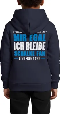 Produktbild von Spreadshirt Mir Doch Egal Schalke-Fan Design Kinder Premium Hoodie, 146/152 (10 Jahre), Navy