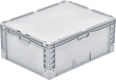 Produktbild von Auflagedeckel für Euro-Norm Großbehälter | BxT 60x80cm | Grau
