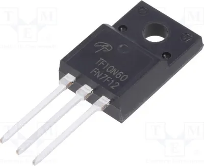 Produktbild von 1x Transistor: N-MOSFET 6,4A unipolar 600V F AOTF10N60 N-Kanal-Transistoren THT