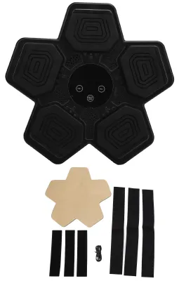 Produktbild von Musik-Boxmaschine, wandmontiert, wiederaufladbar, Bluetooth, elektronische Zielscheibe für Kinder, Heim-Fitnessstudio, Schwarz