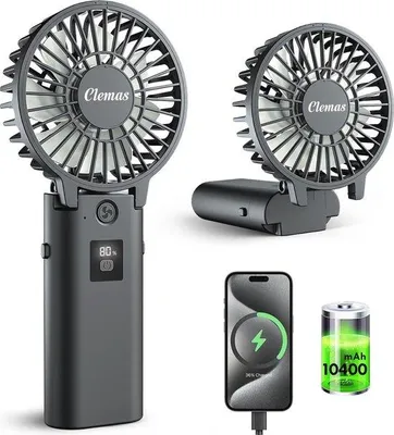 Immagine prodotto di Ventilatore portatile leggero con batteria ricaricabile; mini ventilatore 3 in 1 con diffusore di aromi