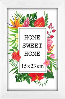Obrázek produktu pro MG Design rámeček na obrázky 15 x 23 cm - barva bílá, ze dřeva, s akrylovým sklem - pro svislé nebo vodorovné zavěšení/postavení, na fotografie, plakáty