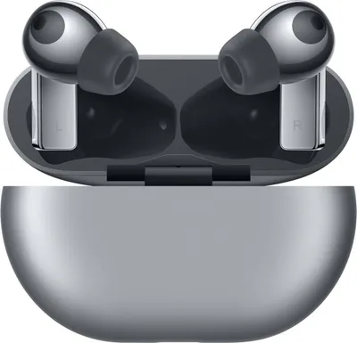 Produktbild von HUAWEI FreeBuds Pro In-Ear Kopfhörer, Silber, Aktive Geräuschunterdrückung (ANC) bis 40 dB, für Anrufe & Musik, Nahtlose Geräteverbindung, mit Silikon-Ohrstöpseln