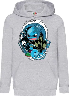 Produktbild von Kinder Kapuzenpullover Pokemon Squirtle, 9-11 Jahr - 140 / Grau