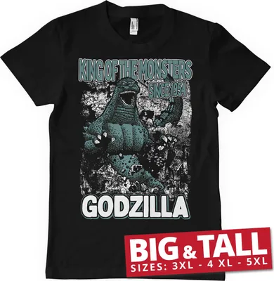 Produktbild von Godzilla Since 1954 Big & Tall T-Shirt - 3XL - Black