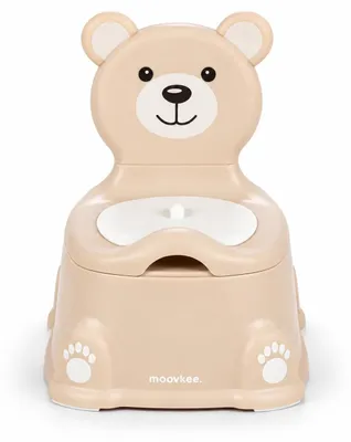 Immagine prodotto di Vasino per bambini moovkee con coperchio e contenitore interno estraibile – Vasino per l'addestramento al vasino - Beige