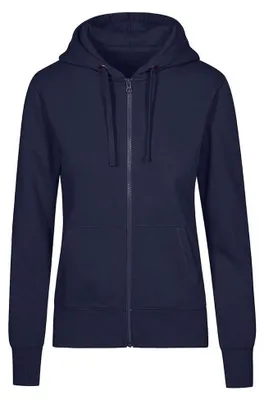 Image de X.O By Promodoro - Sweat à capuche avec fermeture éclair intégrale pour femmes LT5163 (M) (bleu foncé)