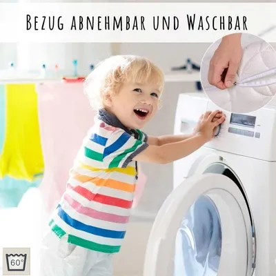 Produktbild von Kindermatratze KOKOS 80x160 cm mit gestepptem Aloe Vera-Bezug, 10 cm hoch, Körpergewicht bis 60 kg, Babymatratze Kindermatratze 80 x 160 Kokos-Matratze für Babybett oder Kinderbett