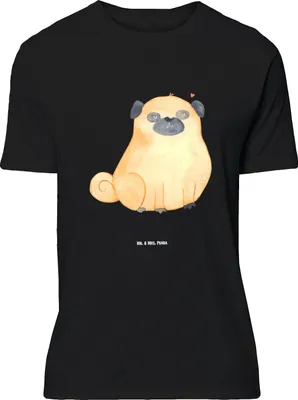 Produktbild von Mr. & Mrs. Panda Größe L T-Shirt Mops - Schwarz - Geschenk, Sprüche, Hund, Knuffig, Hundeliebe, mit Spruch, Shirt, Tshirt, Liebe