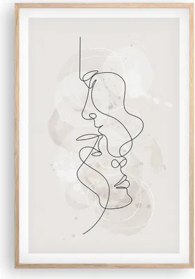 Produktbild von Gerahmtes Poster - Rahmen in heller Eiche - Einzeilig Mann Frau - 61x91,5 cm - Wand Bild - Wanddeko - Wandbilder - Kunstposter - Wandposter - Bilderrahmen - Bilder - Kunstdruck - P2NPA61x91-4629
