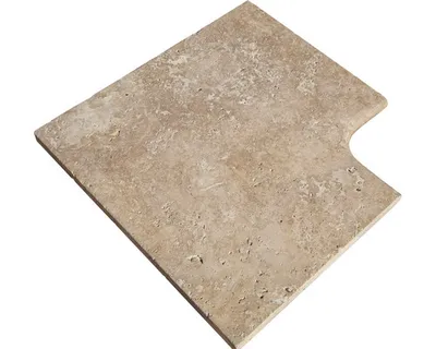 Produktbild von FLAIRSTONE Poolumrandung Beckenrandstein Napoli Eckstück 90° braun innen gerundet 48x35 / 48x35 cm x 3 cm