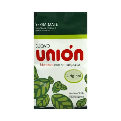 Image de Union Mate Tee Tradicional Suave 500g | Thé maté d'Argentine | Boisson énergétique