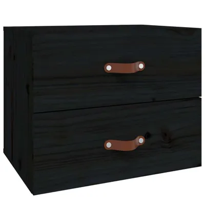 Immagine prodotto di Comodino a Muro Nero 50x36x40 cm