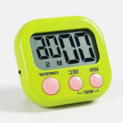 Image de Minuteur de cuisine numérique vert avec signal sonore
