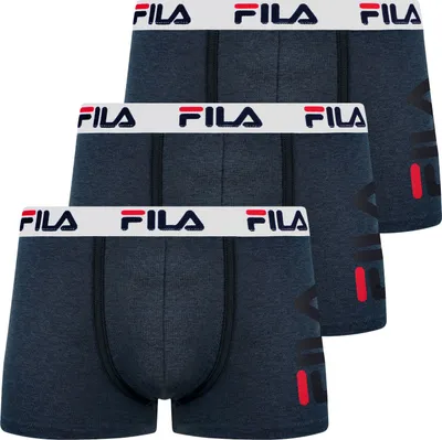 Produktbild von 3er Pack FILA Herren Boxer Unterhosen Man Boxershorts, Farbe:Blau, Größe:XL, Artikel:-272 jeans melange