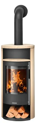 Produktbild von Oranier | Kaminofen | Polar Neo 8 | 8 kW | Stahl Schwarz, Sandstein