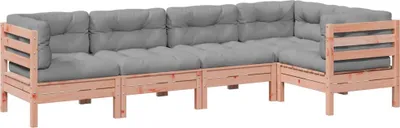 Produktbild von vidaXL 5-tlg. Garten-Sofagarnitur mit Kissen Massivholz Douglasie