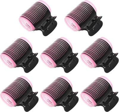 Produktbild von Haarwickler 16 Stück, 8 Rollen und 8 Clips, für Locken, schwarz