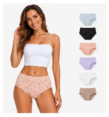 Produktbild von Damen Slips 6er Pack Baumwolle – bequem & atmungsaktiv Mix2/XL