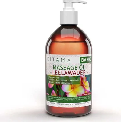 Produktbild von Kitama Aroma Massageöl Leelawadee Frangipani 500ml I Pflegendes Körperöl für Massagen I Aroma-Öl für Massage, Thai-Massage & Spa