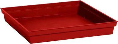 Produktbild von Untertasse aus Kunststoff, L.26,7 x B.26,7 x H.3,8 cm, Rubinrot