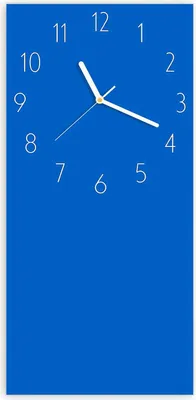 Produktbild von Wanduhr aus Glas mit Motiv Blauer Hintergrund II- 30 x 60 cm - inkl. Aufhängesystem