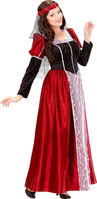 Produktbild von "BURGFRÄULEIN" (Kleid, Kopfbedeckung mit Schleier) - Größe: S