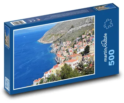Obrázek produktu pro Puzzle 500 Pobřežní město s přístavem - martinpuzzle