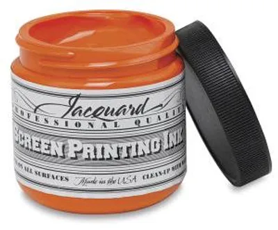 Produktbild von Jacquard Siebdruckfarbe 118 ml orange Textilfarbe für Stoff und Papier