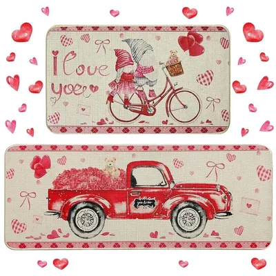 Obrázok produktu pre Protisklzová podložka do kuchyne na Valentína (2 kusy)