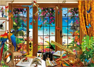 Produktbild von EDUCA Puzzle Vogelbeobachterfenster 1500 dlc
