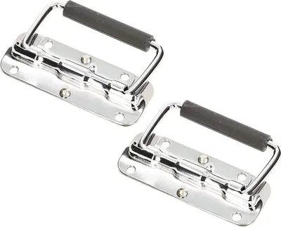Immagine prodotto di KOTARBAU® Set di 2 maniglie per casse 110x41mm Maniglia pieghevole per vassoi Maniglia per trasporto Maniglia per casse Scatole