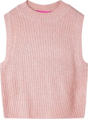 Produktbild von "2026 Promotion" Kinder-Pulloverweste Gestrickt Hellrosa 128 - Langarmshirts MM408
