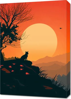 Produktbild von Bild 50x70cm Katzenhügel