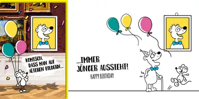 Produktbild von Geburtstag - Glückwunschkarte im Format 11,5 x 17 cm mit Umschlag