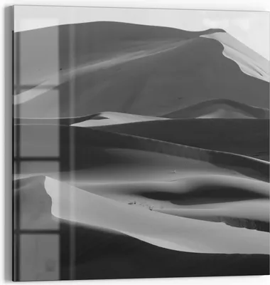 Produktbild von DEQORI Magnettafel Glas 30x30 cm 'Stille Dünenwellen' beschreibbar Whiteboard Küche