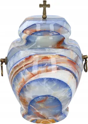 Produktbild von Urne Für Asche Aus Natürlichem Blauem Stein