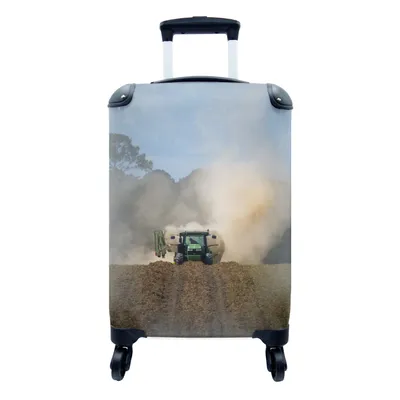 Produktbild von MuchoWow® Koffer Handgepäck Trolley Rollkoffer Kleine Reisekoffer mit 4 Rollen - Traktor - Grün - Landwirt - Cabin Size < 55x40x23 cm & 55x40x20 cm - Fotokoffer - Kabinenkoffer - Boardgepäck - Reise-Box - Reisekoffer - Reisegepäck - Koffer mit Bild - Trolley für Kinder